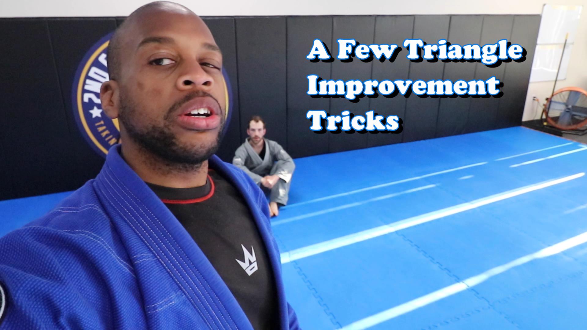 Finishing the triangle choke while being stacked